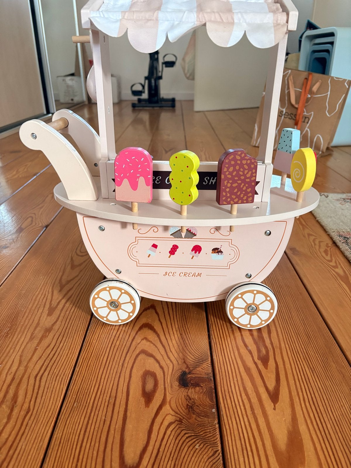 Houten IJskar Speelgoed met Accessoires, Ophalen, Gebruikt, Jongen of Meisje