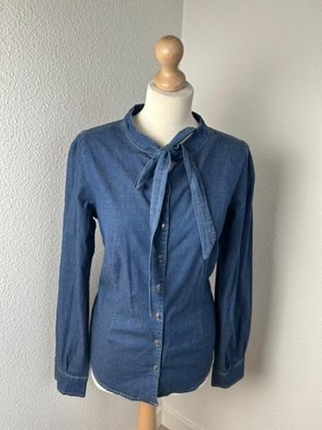 King Louie maat L spijker blouse denim jeans 1585, Kleding | Dames, Blauw, Maat 42/44 (L), Ophalen of Verzenden, Zo goed als nieuw