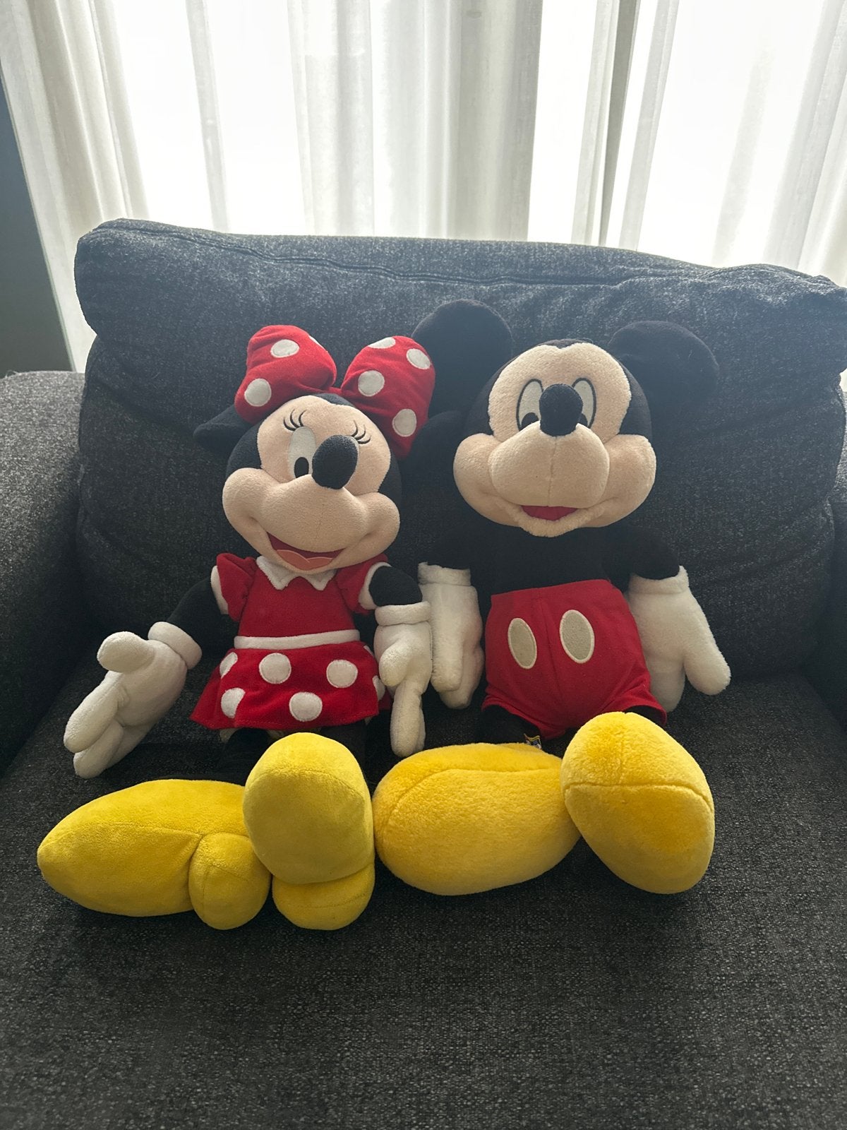 Mickey en Minnie Mouse knuffels uit Disneyland, Muis, Gebruikt, Disney, Zwart