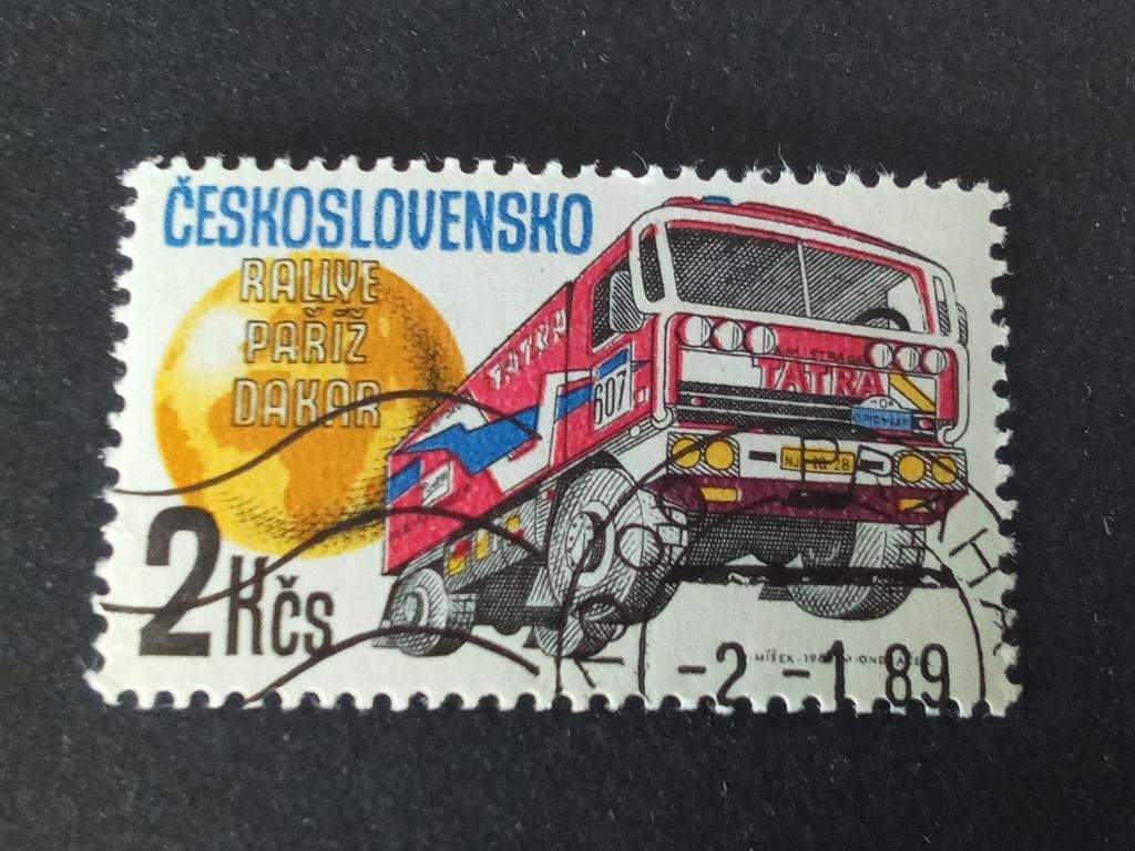 Tsjeslowakije 135 - rally Paris Dakar vrachtwagen, Postzegels en Munten, Verzenden, Gestempeld, Auto's
