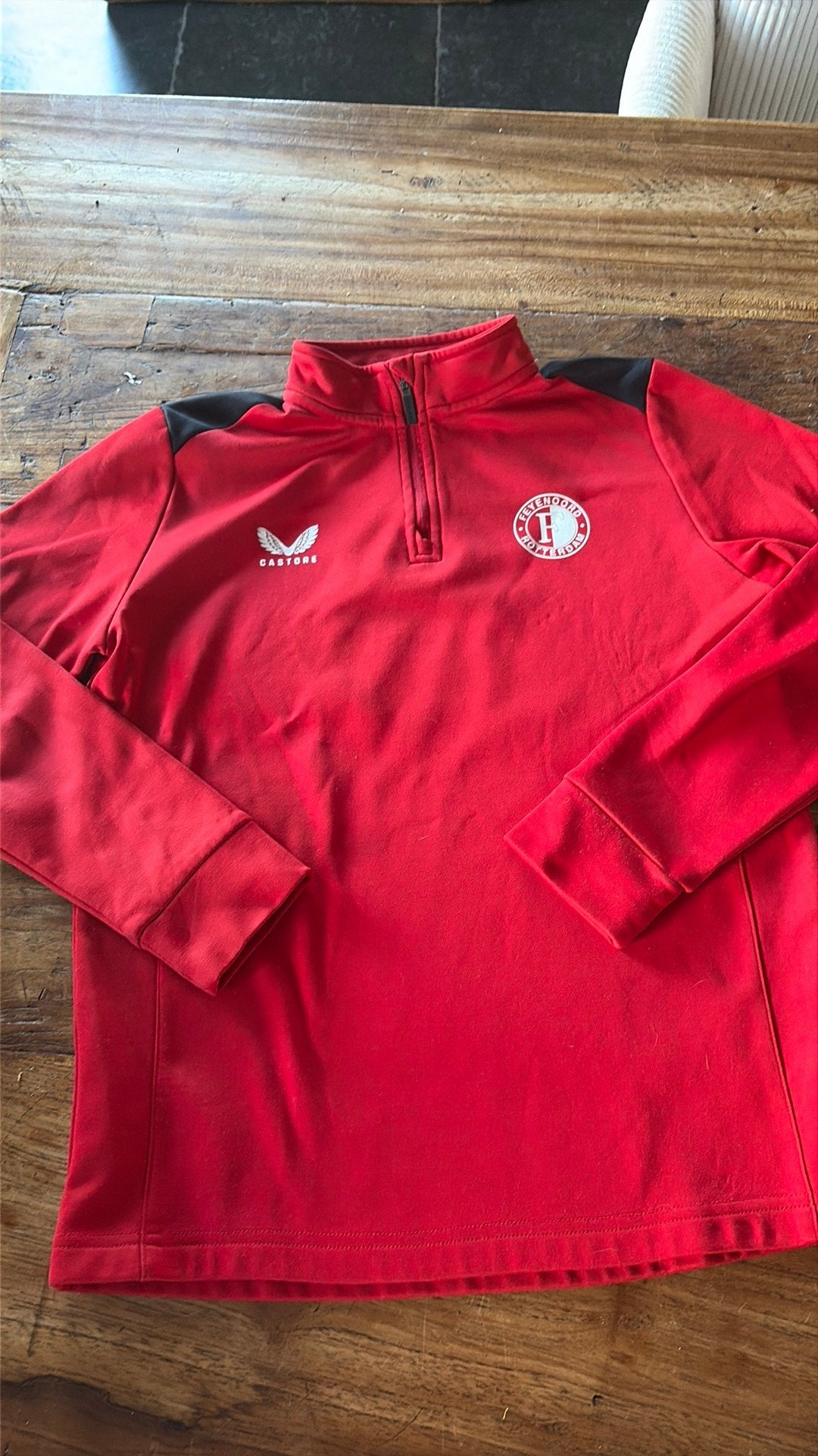 Castore feyenoord windbreaker mt 164, Ophalen of Verzenden, Zo goed als nieuw, Jongen of Meisje, Trui of Vest