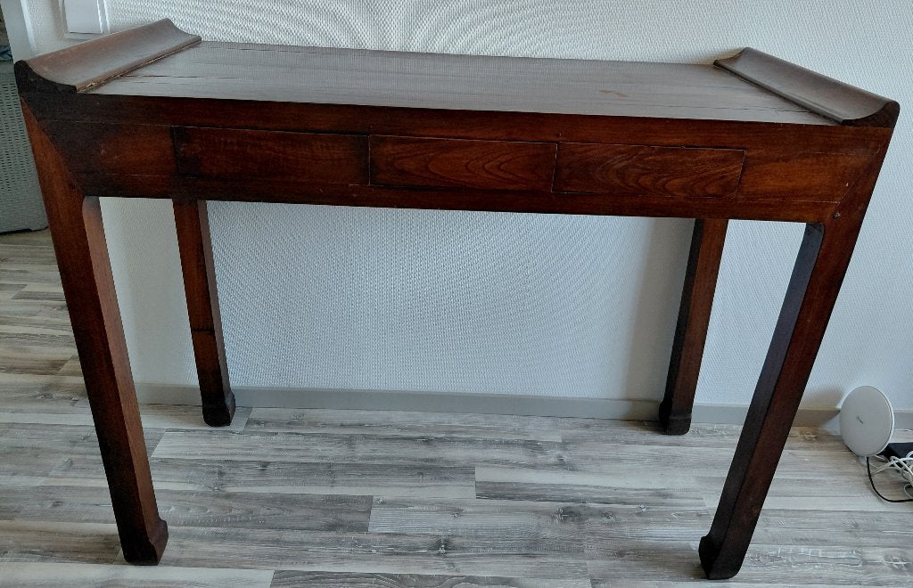 ANTIEKE CHINESE CONSOLE WANDTAFEL / SIDETABLE, Ophalen, Gebruikt, 100 tot 150 cm, Chinees
