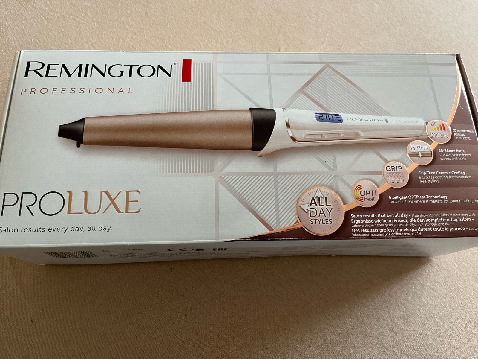 Remington PROLUXE Krultang - Salonresultaten elke dag, Sieraden, Tassen en Uiterlijk, Ophalen of Verzenden, Nieuw, Krultang of Stijltang