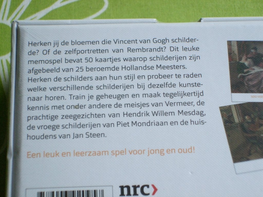 Nieuw in seal: Hollandse meesters - memospel, Een of twee spelers, Ophalen of Verzenden, Nieuw