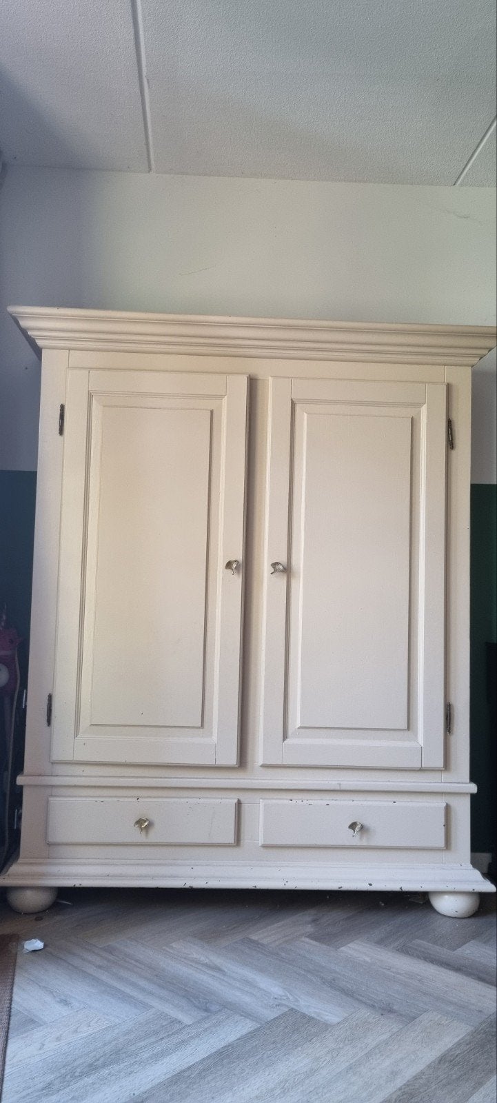 Klassieke houten buffetkast - Crème, Huis en Inrichting, Gebruikt, Met lade(s), 150 tot 200 cm, 150 tot 200 cm