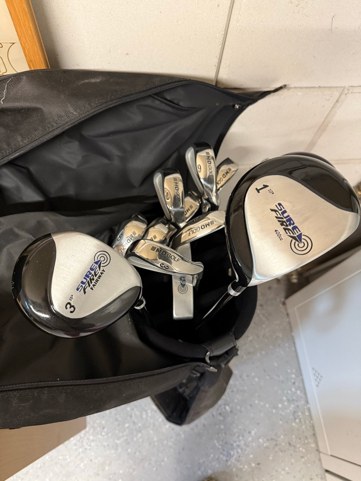 Complete golfset met tas - Sure Fire & MD Golf, Ophalen, Gebruikt, Set, Overige merken
