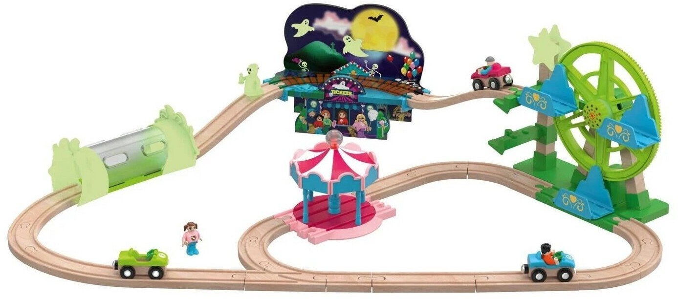 Lupilu Kermis Treinset - Amusement Park Treinset, Kinderen en Baby's, Speelgoed | Overig, Ophalen of Verzenden, Zo goed als nieuw