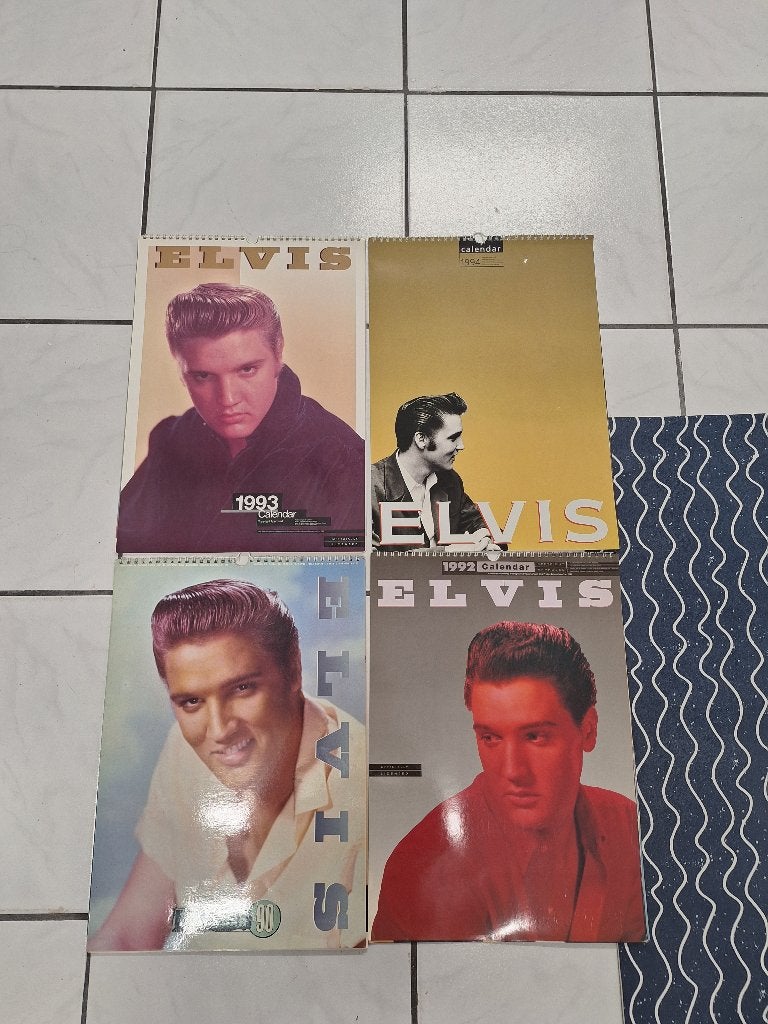 Oude originele Elvis Presley kalenders jaren 1990-1994, Diversen, Kalenders, Ophalen of Verzenden, Maandkalender