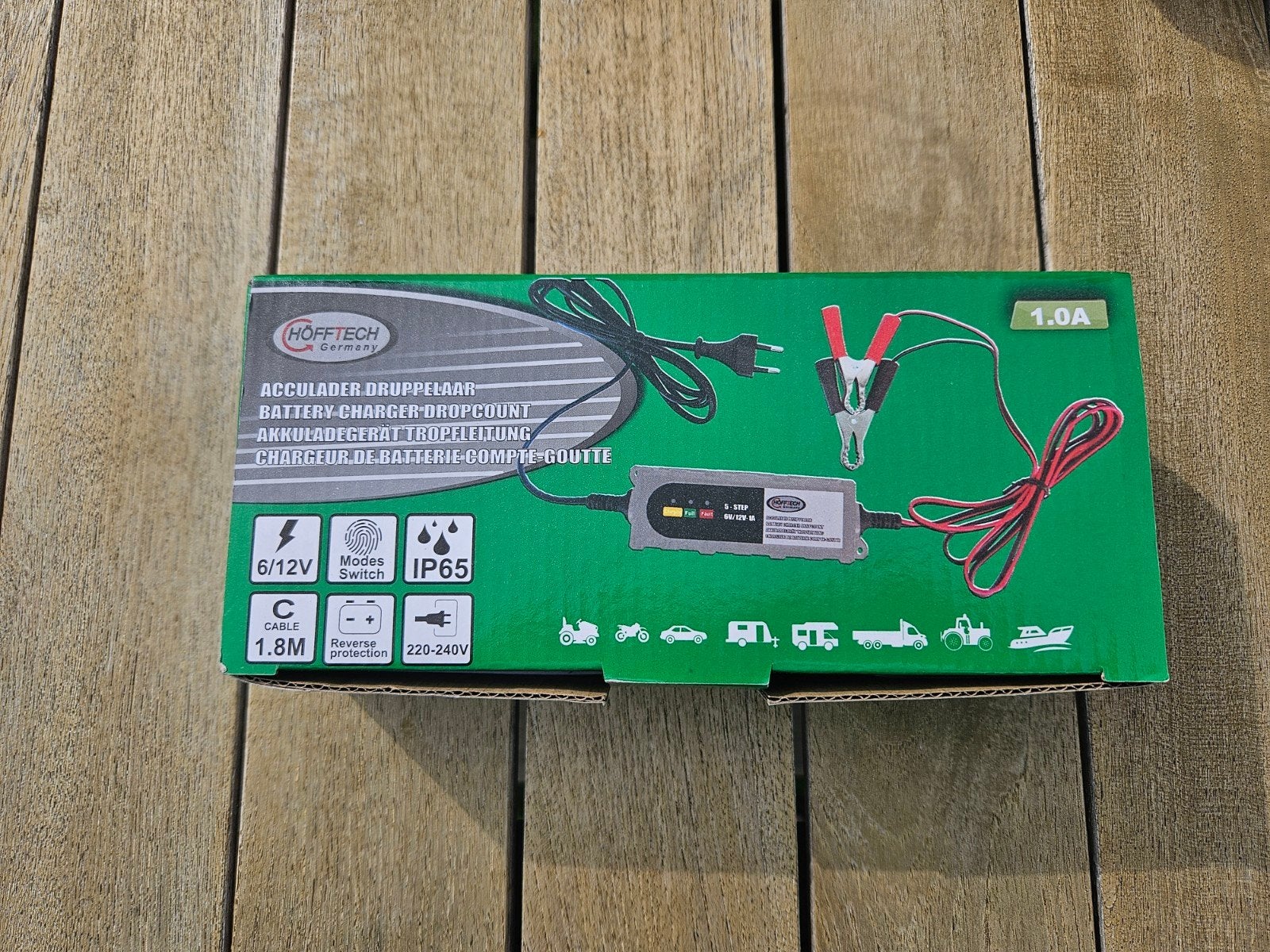 Hofftech Acculader + Druppellader 6V/12V 1A NIEUW!, Auto-onderdelen, Nieuw, Universele onderdelen