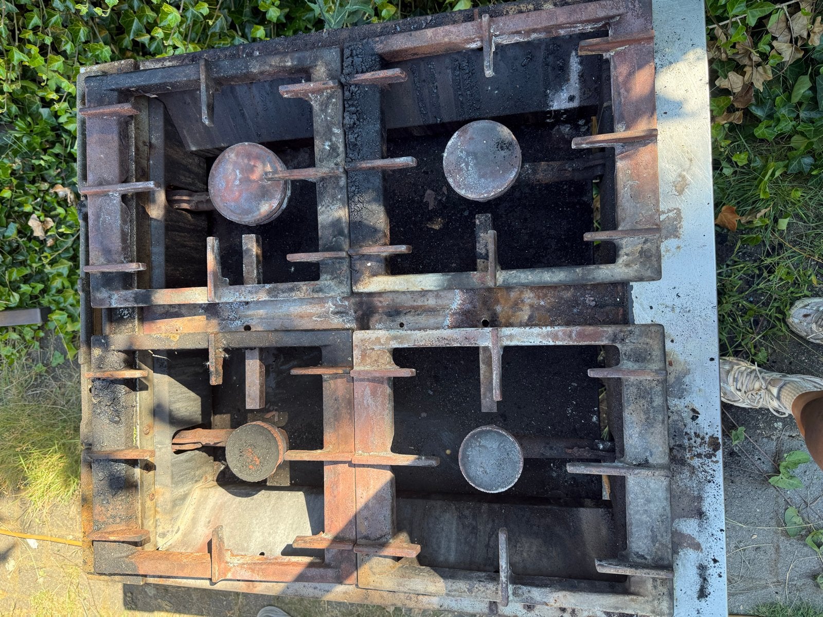 Groot gasfornuis met 4 pitten - ideaal voor buitenkeuken, Ophalen, Gebruikt, 60 cm of meer, 4 kookzones