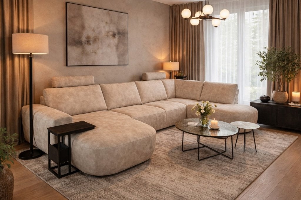 Bank Moraira al vanaf €995.- & met 5 jaar Garantie !!, MODERN, LANDELIJK, TIJDLOOS, 100 tot 125 cm, Hoekbank, Nieuw