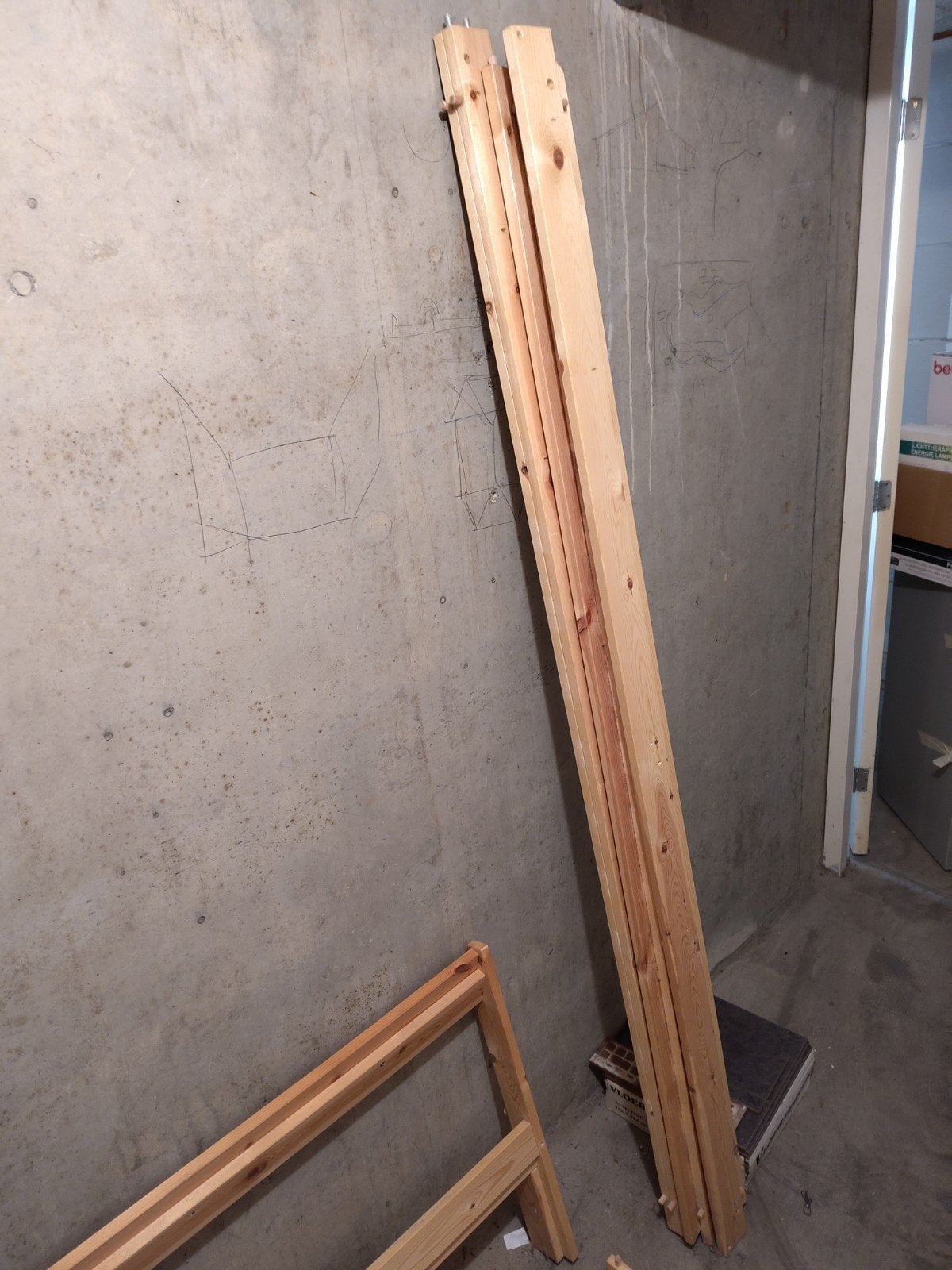IKEA NEIDEN bed frame, 140x200 cm, inclusief lattenbodem, Ophalen, Scandinavisch, minimalistisch, Gebruikt, Overige kleuren