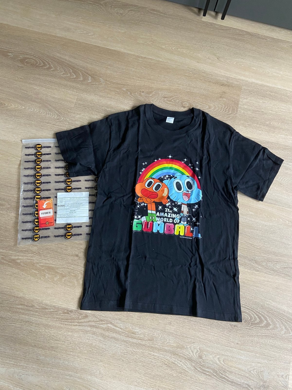 The Amazing World of Gumball T-shirt - Zwart - Maat M, Kleding | Heren, Ophalen of Verzenden, Nieuw, Overige maten, Zwart