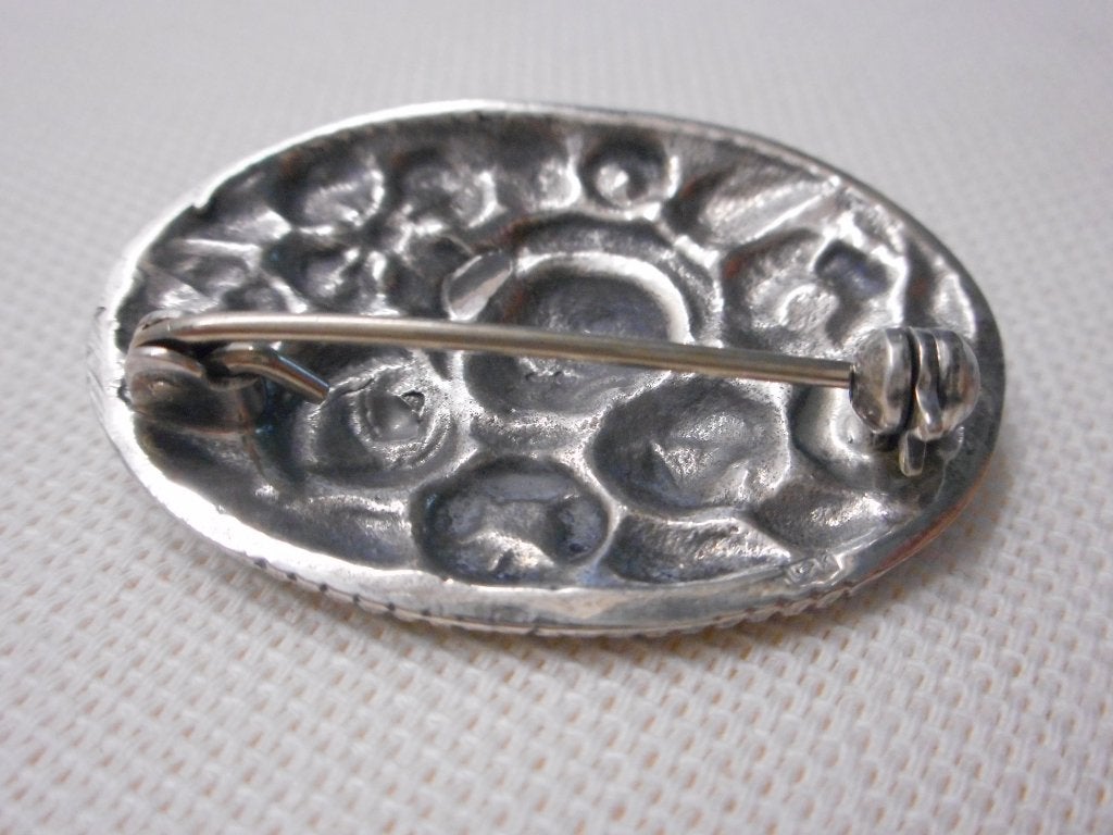 zilveren prachtige bloemen broche nr.1147, Verzenden, Minder dan 4 cm, Zo goed als nieuw, Zilver