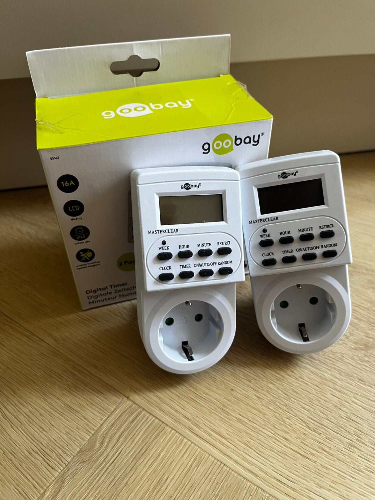 Goobay digitale tijdschakelaars - NIEUW - 2 stuks, Doe-het-zelf en Verbouw, Ophalen of Verzenden, Nieuw, Overige typen