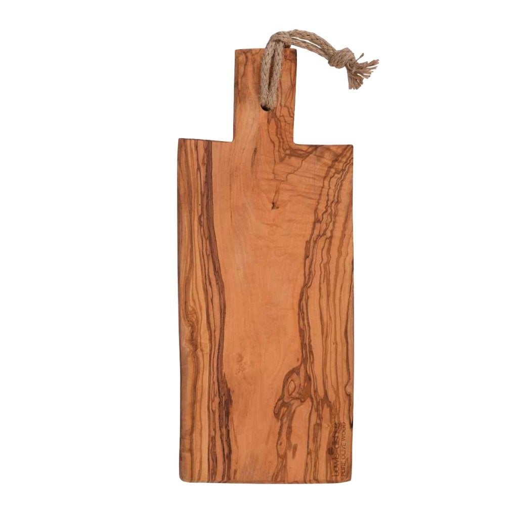 Olijfhouten bakkersplank 40cm met eigen gravure, Hout, Nieuw, Ophalen of Verzenden, Landelijk