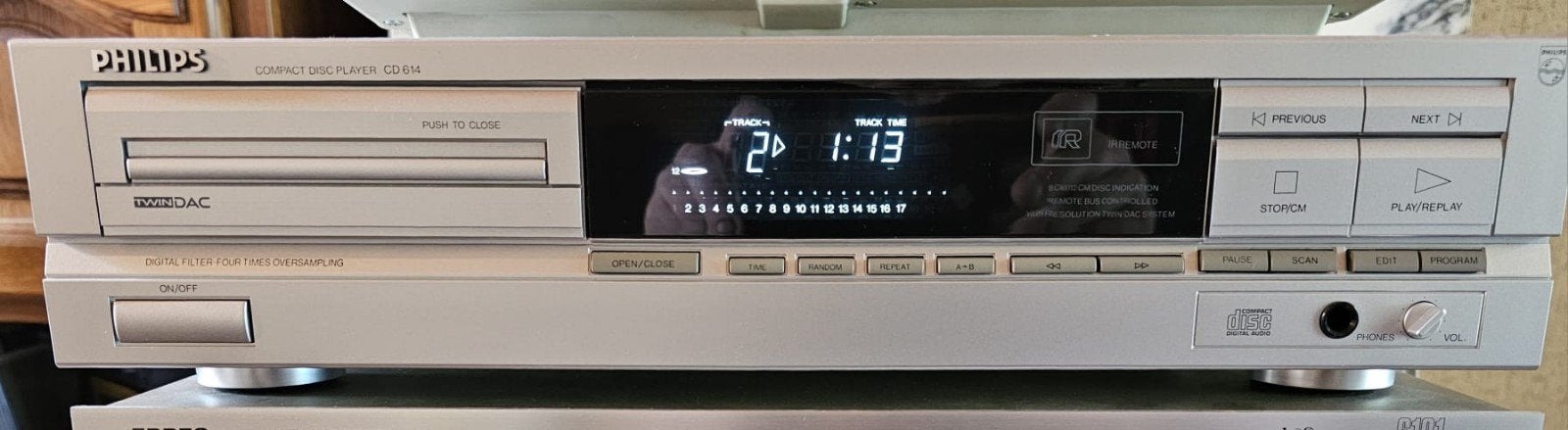 Philips CD 614 Compact Disc Speler - Vintage Audio, Audio, Tv en Foto, Cd-spelers, Ophalen of Verzenden, Zo goed als nieuw, Philips