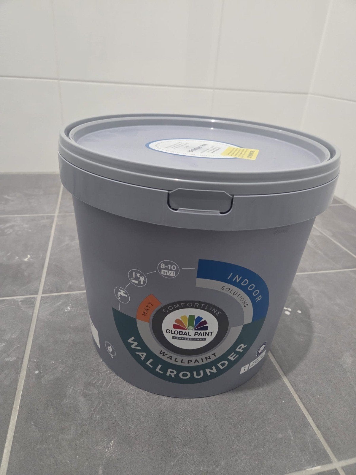 Wallpaint Wallrounder RAL 9003-10 liter-Premium muurverf, Wit, Nieuw, Ophalen of Verzenden, Verf