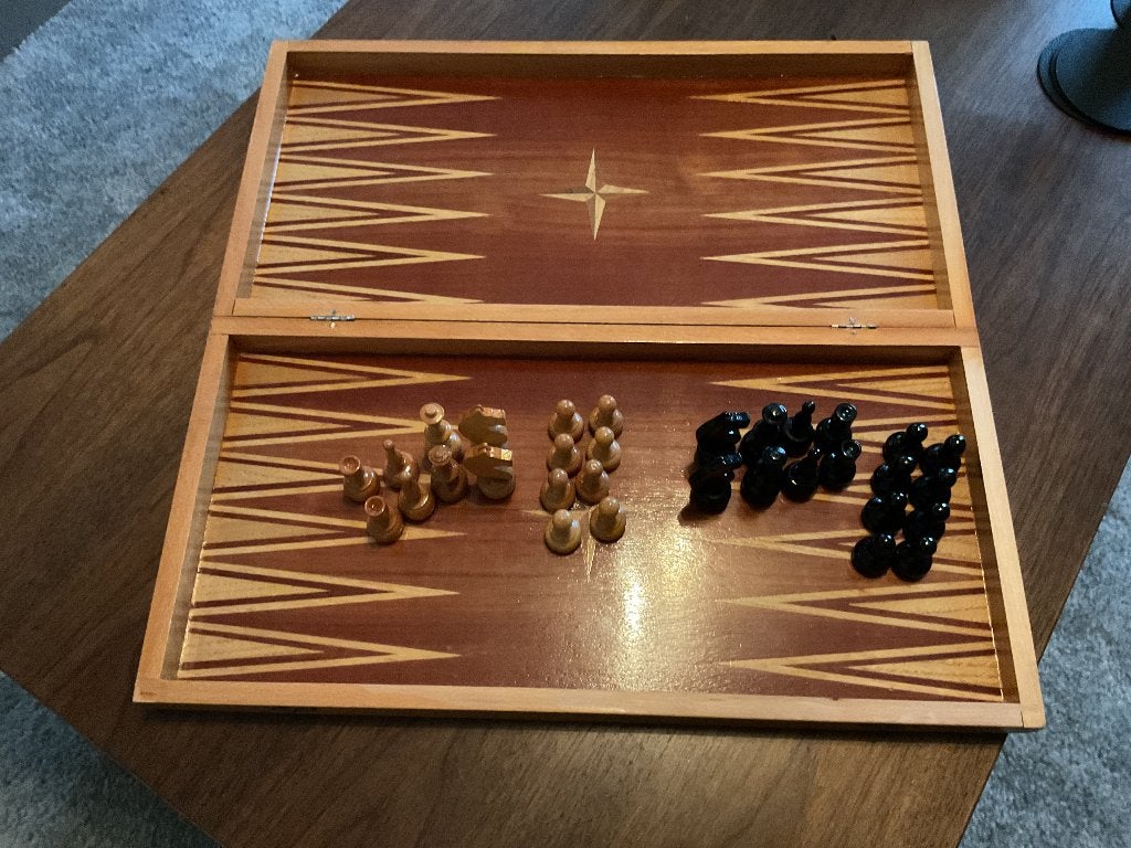 Mooi houten schaakspel !, Ophalen, Gebruikt