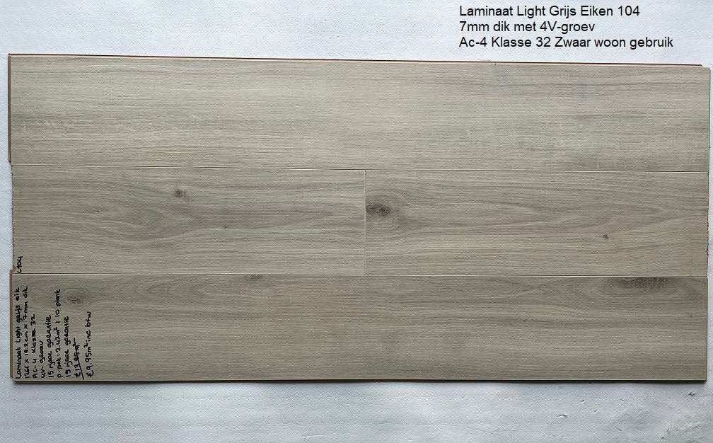 29m2 Laminaat Fort Light Grey Oak L104 12pak = €172