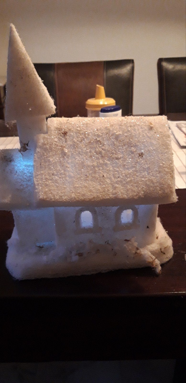 Leuke filte kerst huisjes, Ophalen of Verzenden, Gebruikt