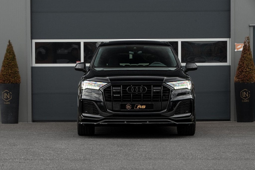 Audi Q7 55 TFSI e Quattro | Pano | Black| RS Zetels, Auto's, Audi, Automaat, Gebruikt, Met garantie (alle), Zwart