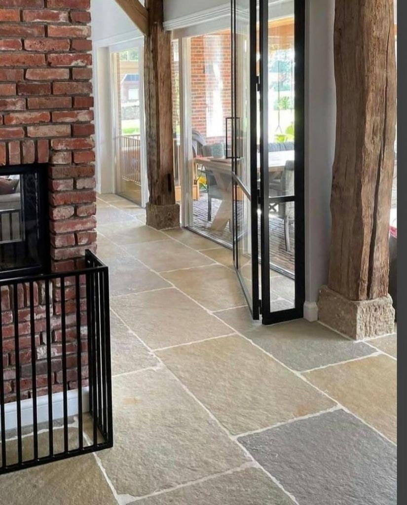 AKTIE DEZE WEEK! BOURGONDISCHE DALLEN RAW CHATEAU 60X90CM, Ophalen of Verzenden, Nieuw, 75 m² of meer