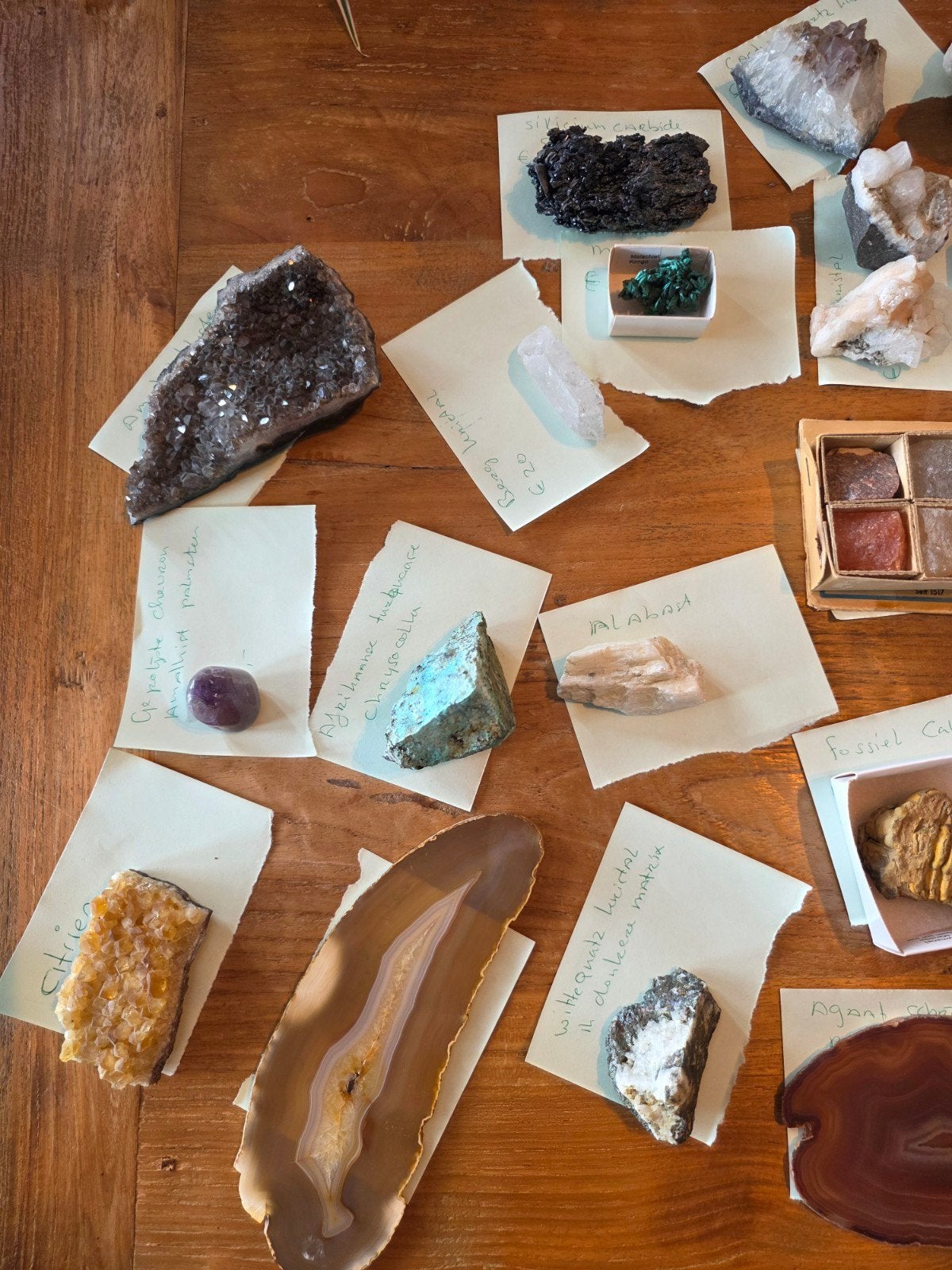 Diverse geode en kristallen, Ophalen