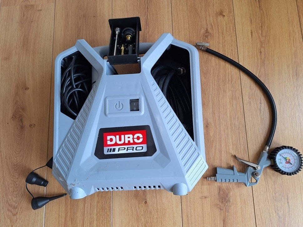 Duro Pro Compressor 8 bar voor auto, motor of fietsband, Doe-het-zelf en Verbouw, Compressors, 6 tot 10 bar, Ophalen of Verzenden
