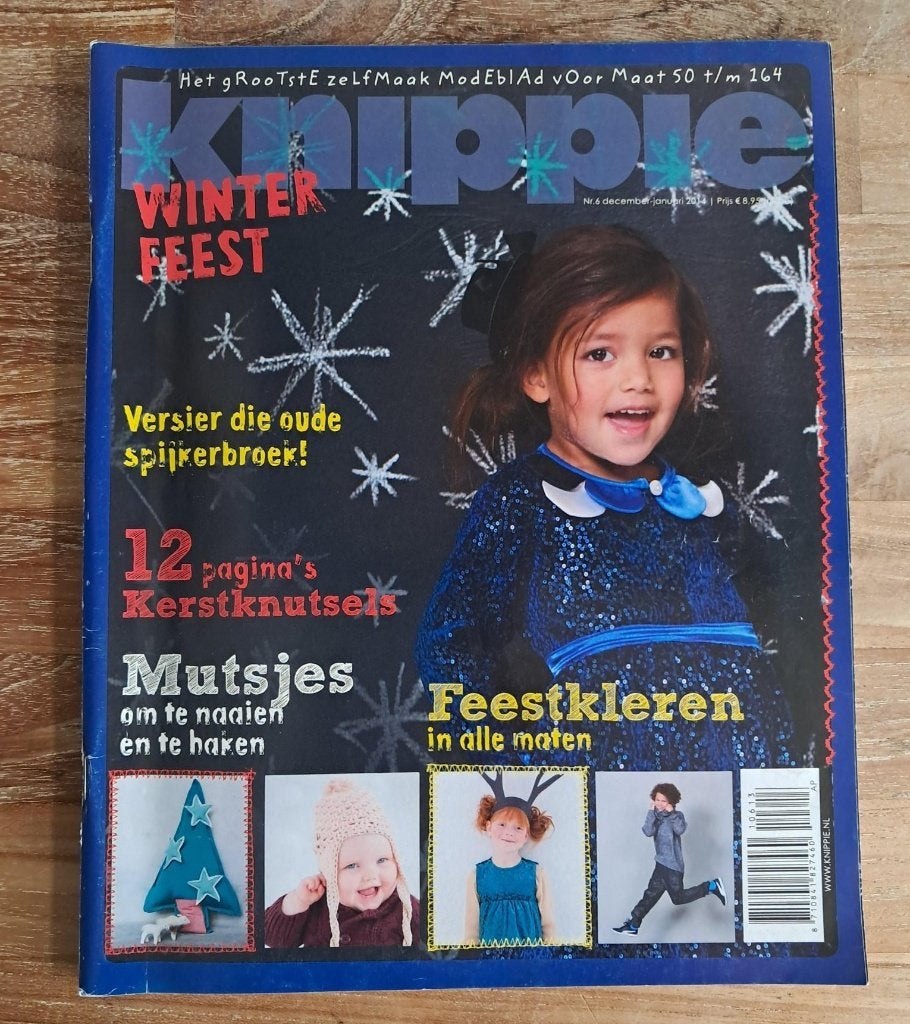 Knippie nr. 6 december 2013, januari 2014 ook baby, Hobby en Vrije tijd, Kledingpatronen, Verzenden, Zo goed als nieuw, Kind, Knippie