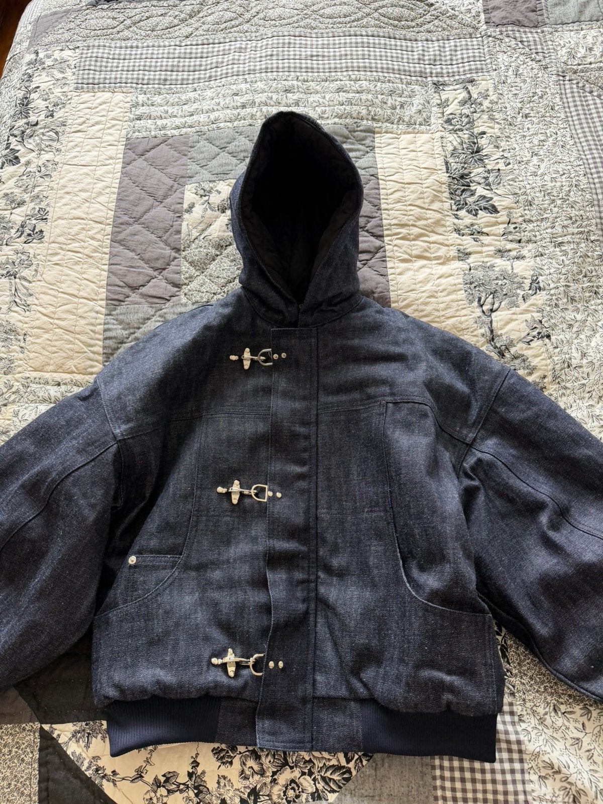 Shinzo Clasp Denim Bomber Jacket maat M, Kleding | Heren, Verzenden, Nieuw, Maat 48/50 (M), Blauw