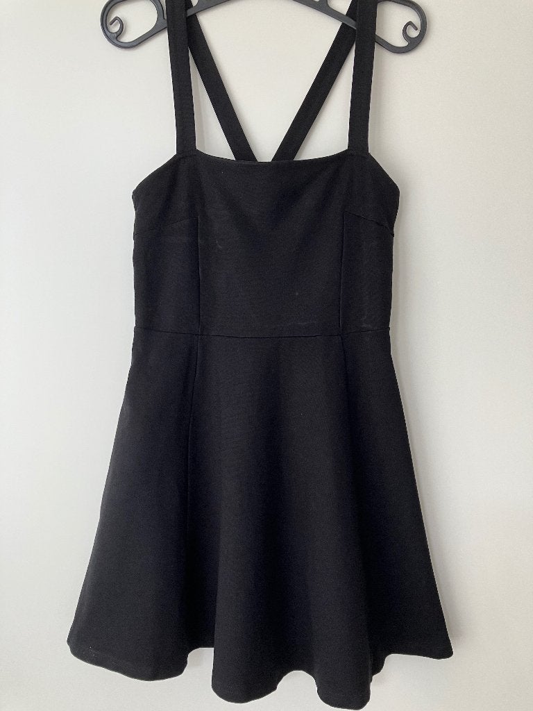 Vlotte zwarte Jurk met Spaghettibandjes maat S, Zwart, Divided H&M, Ophalen of Verzenden, Zo goed als nieuw