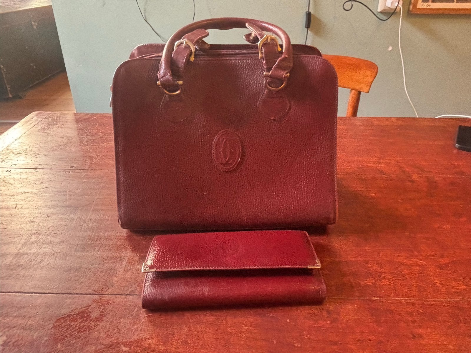 Must de Cartier dokterstas en portemonnee set, Ophalen of Verzenden, Gebruikt, Rood, Handtas