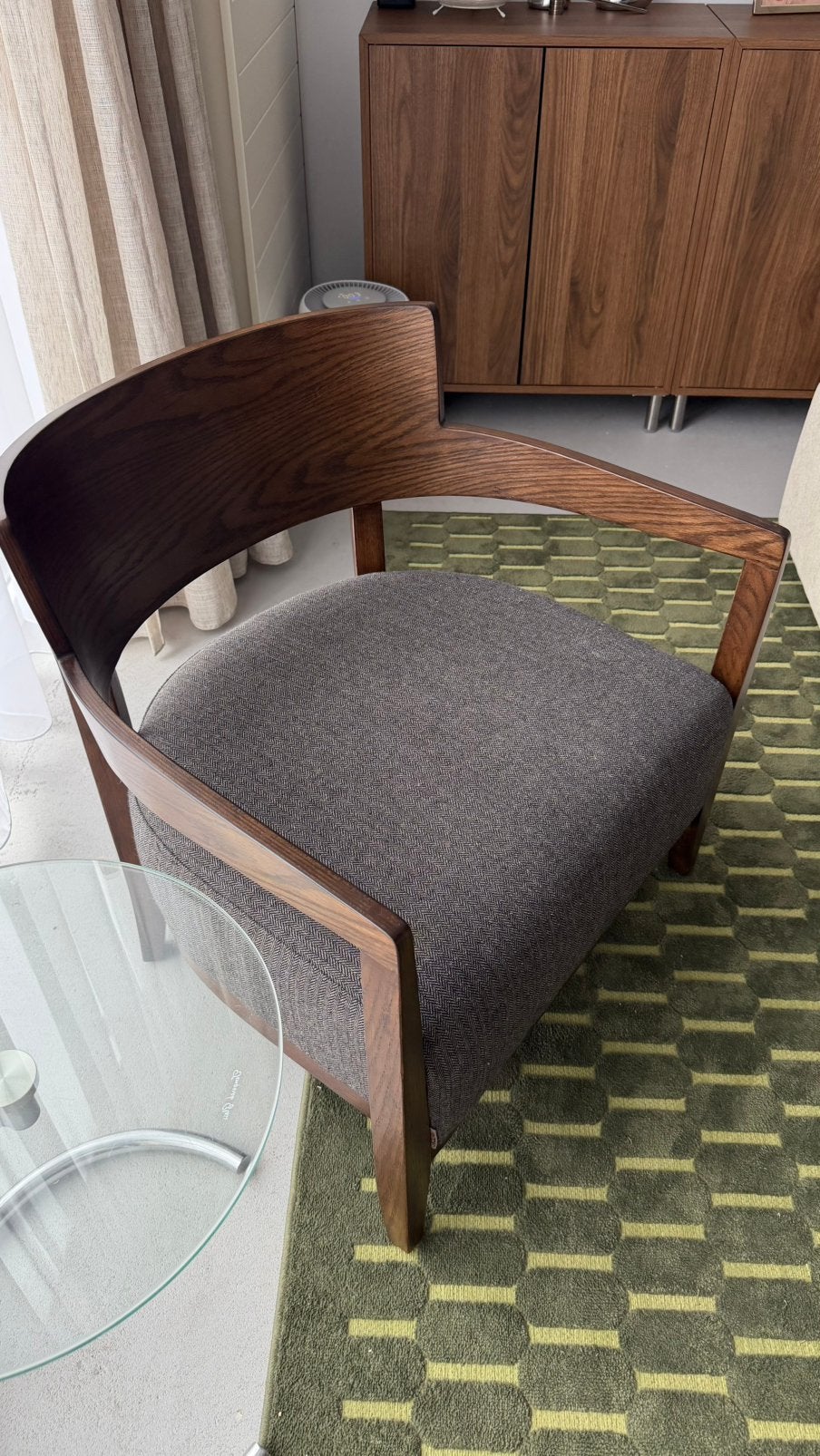 Dutchbone Duran fauteuil, Ophalen, Minder dan 75 cm, Zo goed als nieuw, 50 tot 75 cm