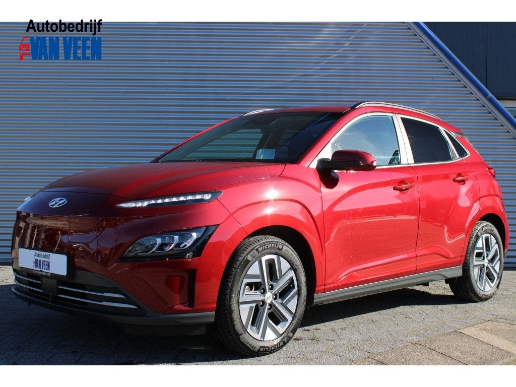 Hyundai KONA EV Fashion 64 kWh | Stoel -/ Stuurverw. | Full, Auto's, Gebruikt, Zwart, 204 pk, SUV of Terreinwagen