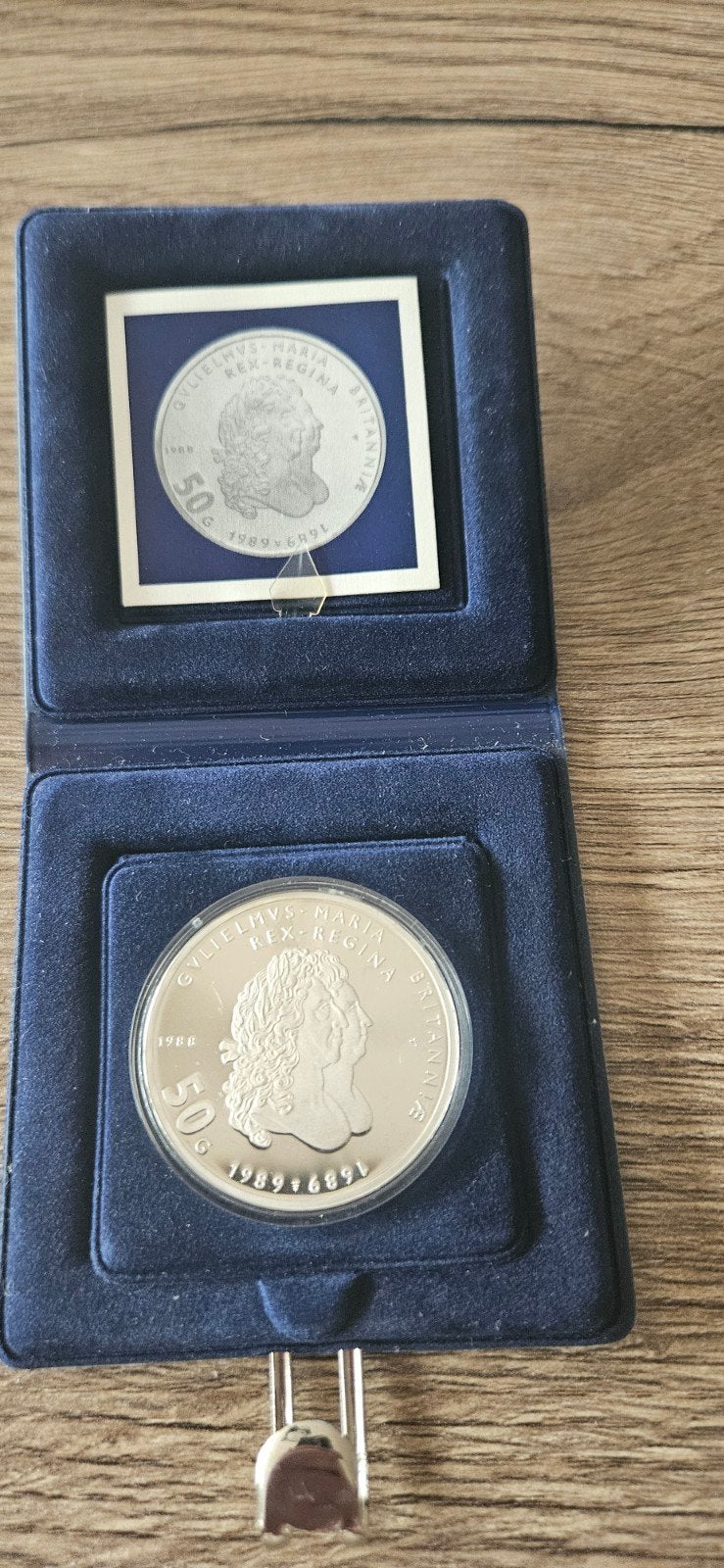 Zilveren 50 gulden 1988 Willem & mary proof in orginele doos, Ophalen of Verzenden, Koningin Beatrix, 50 gulden