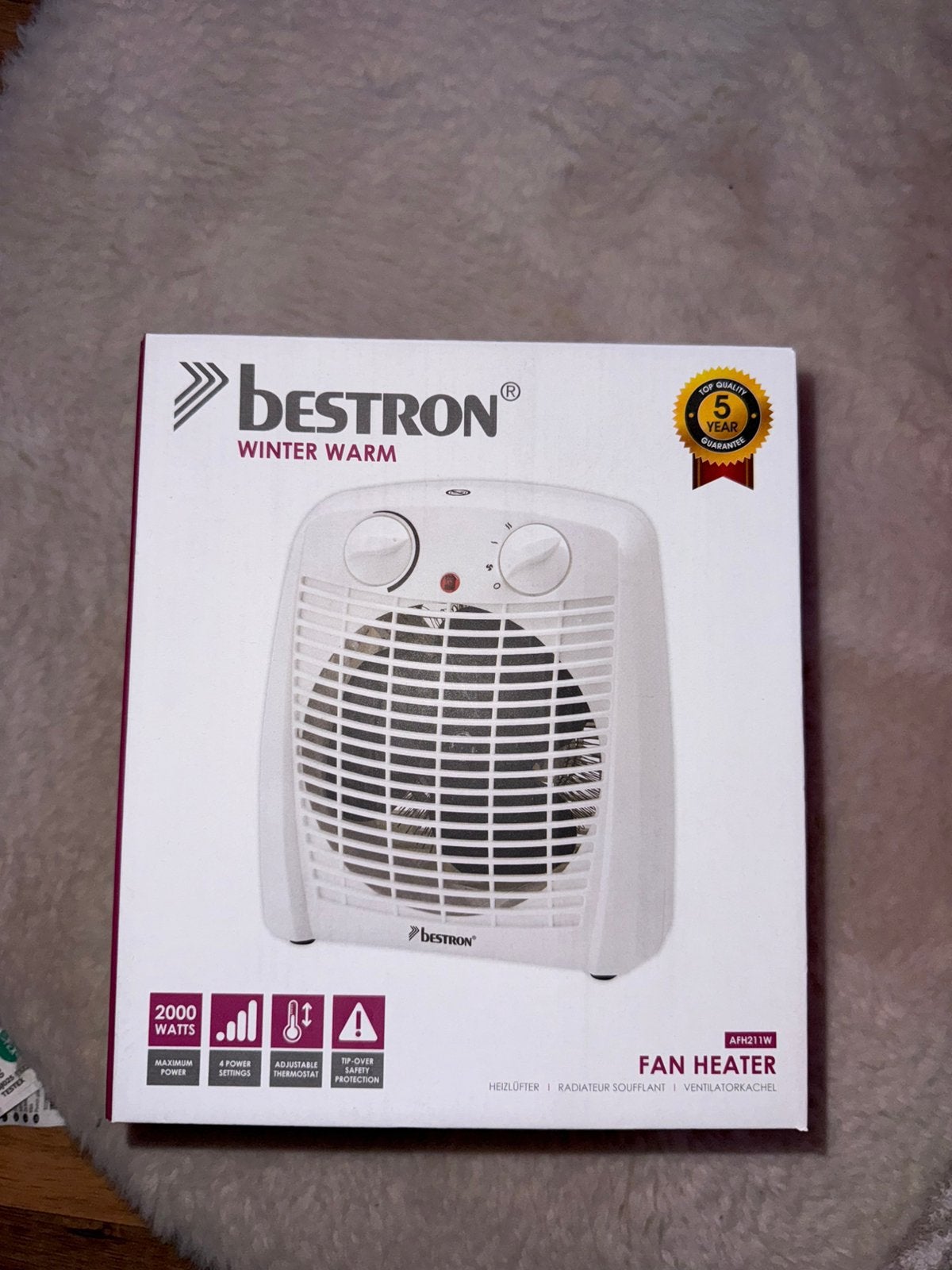 Bestron winter warm fan heater straalkachel, Huis en Inrichting, Ophalen of Verzenden, Zo goed als nieuw, Elektrisch, Overige soorten