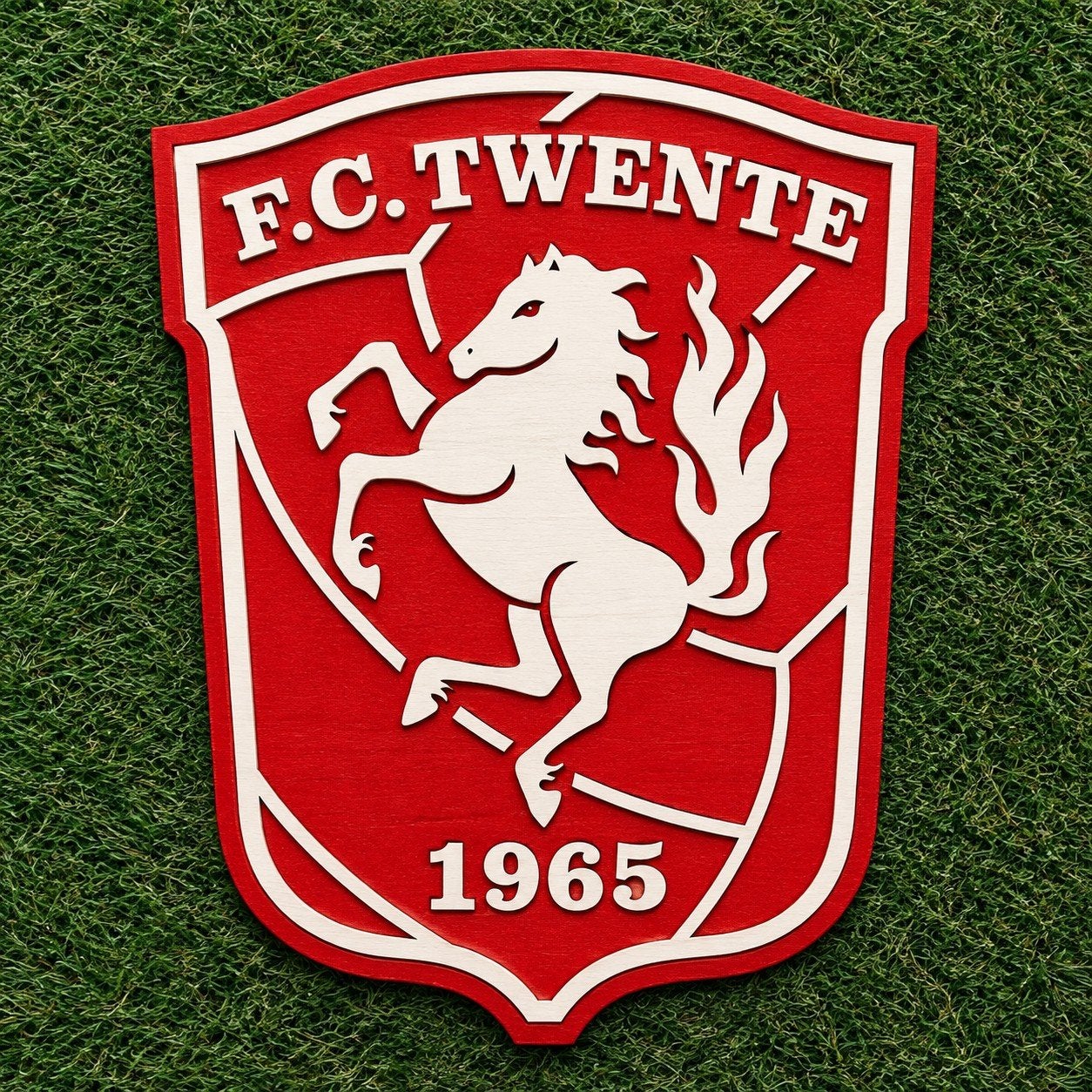 FC Twente logo van hout – 38 cm – 3D effect
Stoer houten F, Verzenden, Nieuw, F.C. Twente, Overige typen