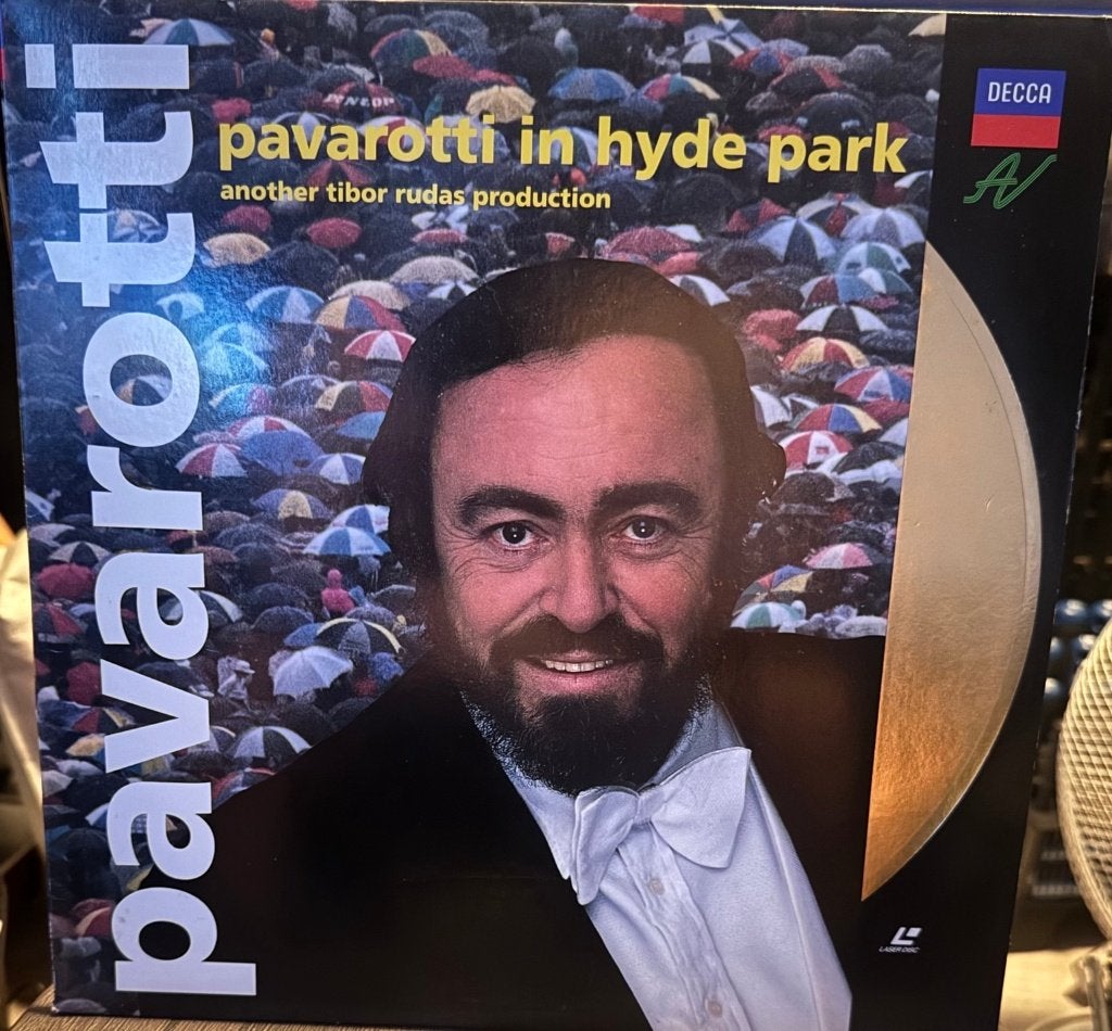 Pavarotti in Hyde Park LaserDisc PAL, Ophalen, Gebruikt, Film, Overige typen