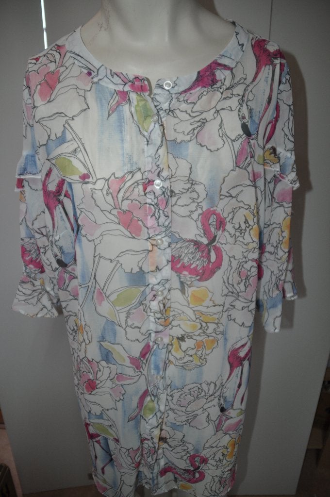 Tuw18 Mooie lange blouse maat 50, Kleding | Dames, Blouses en Tunieken, Ophalen of Verzenden, Zo goed als nieuw, Maat 46/48 (XL) of groter