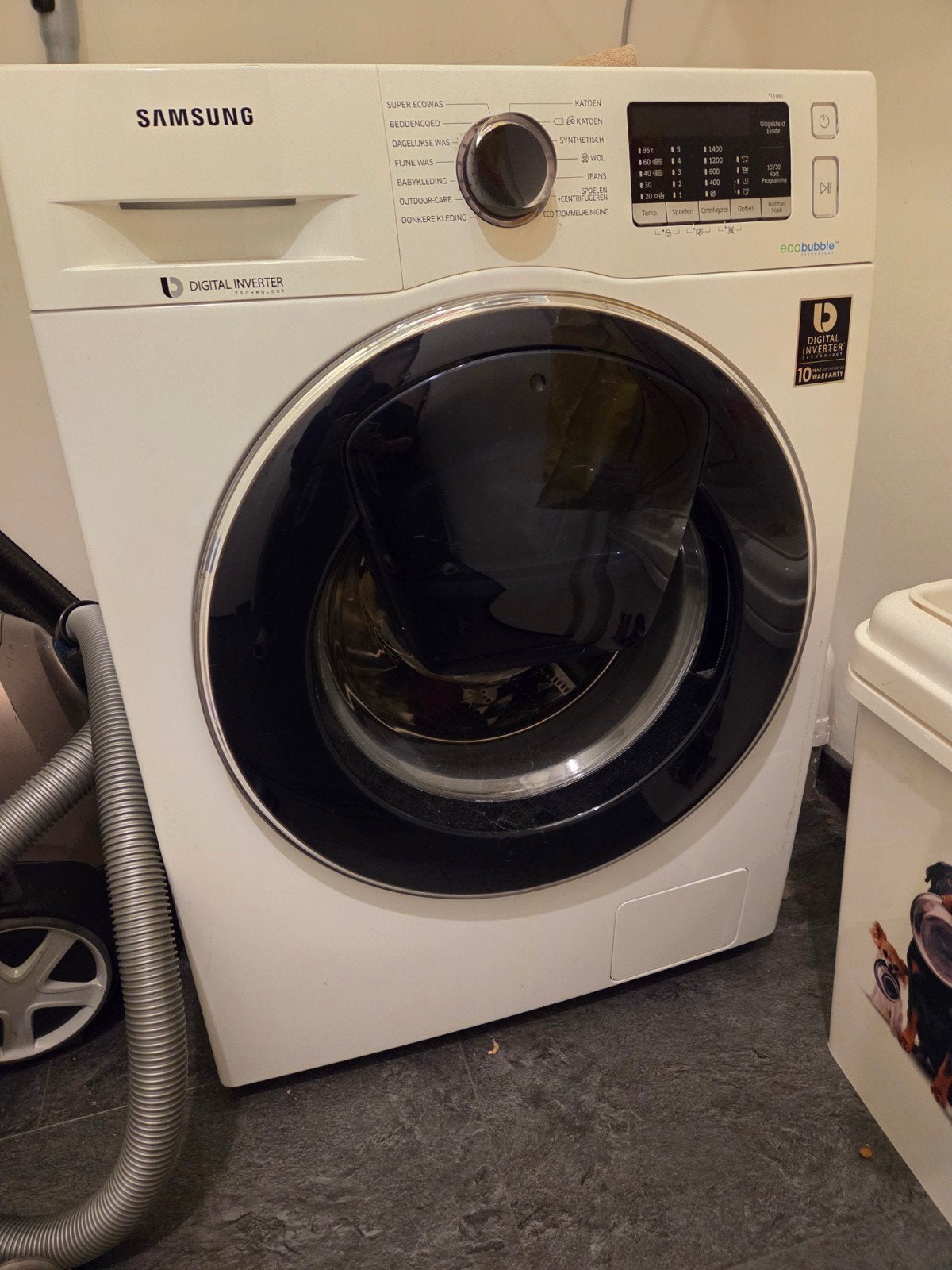 Samsung wasmachine eco bubble, Ophalen, Gebruikt, Voorlader, 85 tot 90 cm