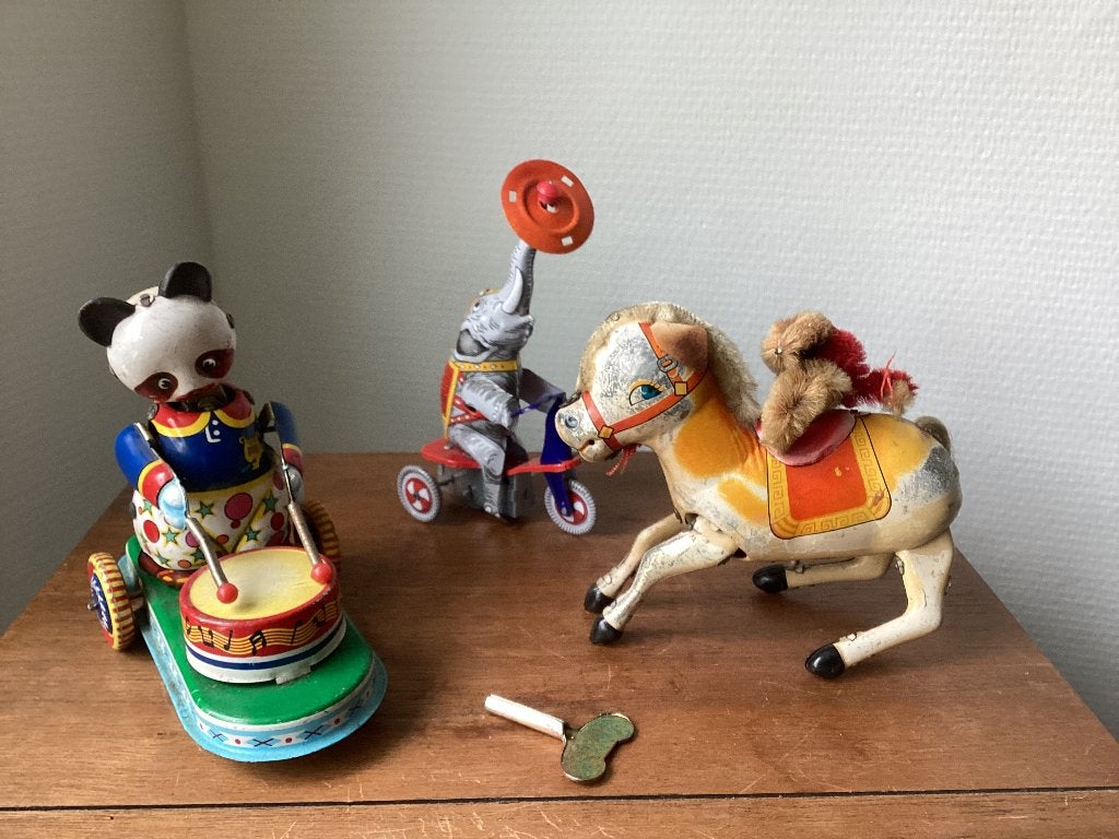 Vintage blikken speelgoed jaren 60 opwindspeelgoed blik tin, Ophalen of Verzenden
