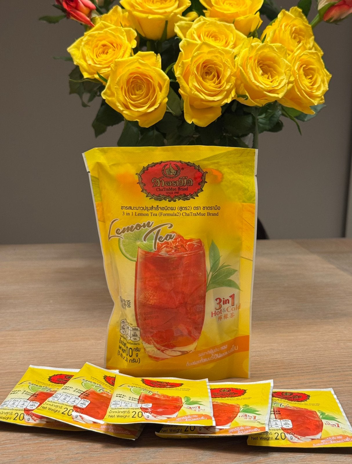 Cha Tra Mue Instant Lemon Tea 100 gram, Ophalen of Verzenden, Theezakje(s), Vol