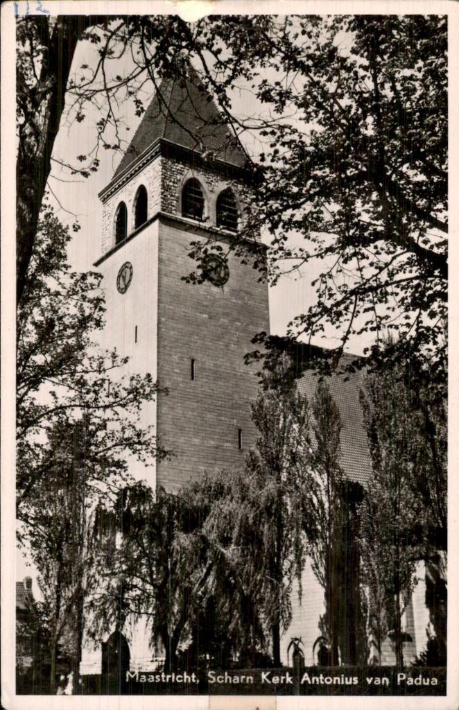 Maastricht - Scharn Kerk - Antonius van Padua, Ophalen of Verzenden, 1940 tot 1960, Ongelopen, Limburg