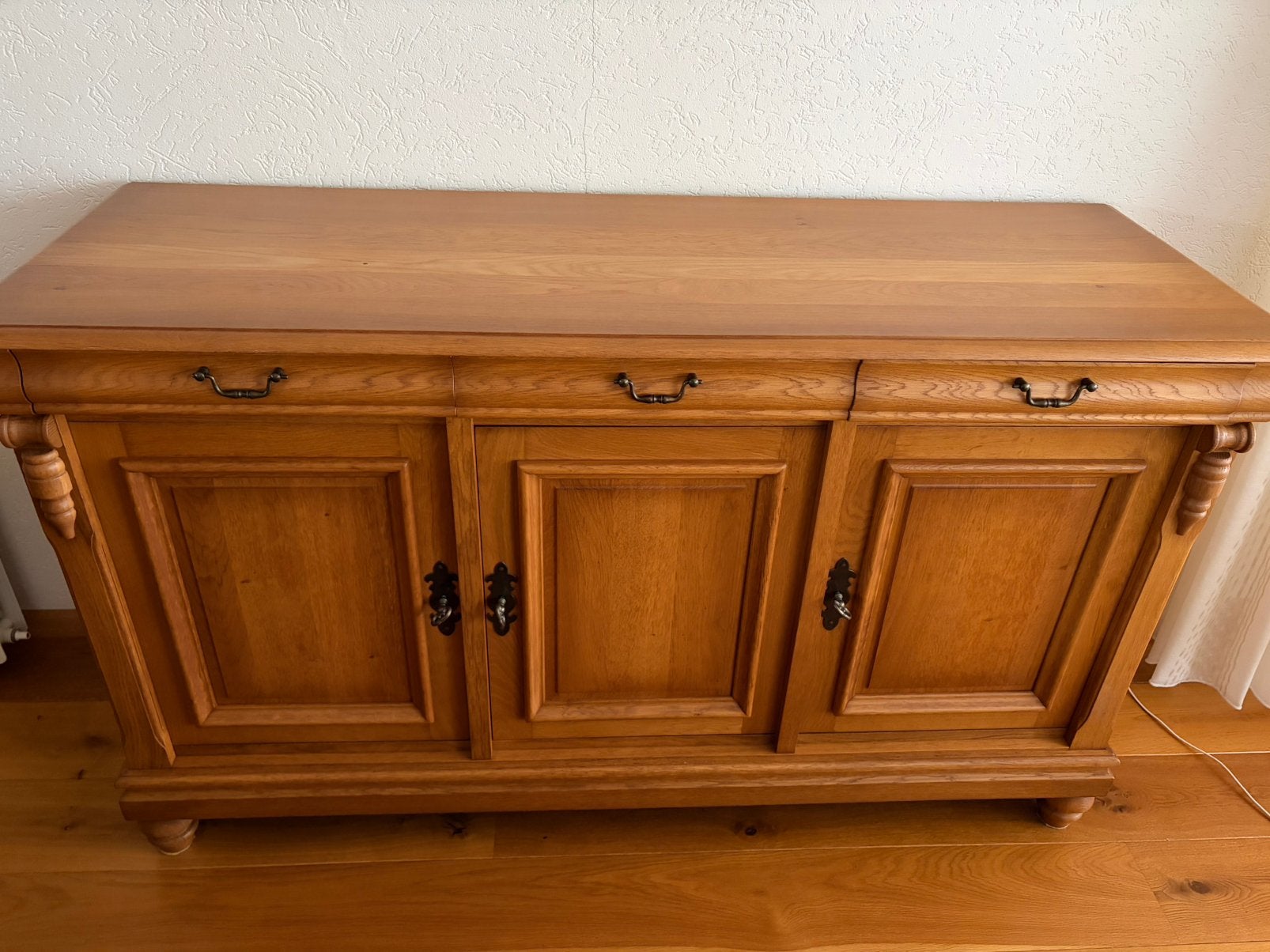 Eiken Dressoir, Ophalen, 150 tot 200 cm, Eikenhout, Zo goed als nieuw