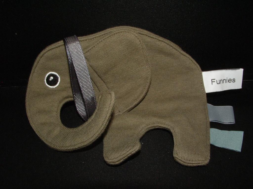 FUNNIES OLIFANT KNUFFELDOEKJE TRICOT LEGERGROEN MET, Verzenden, Nieuw, Overige typen