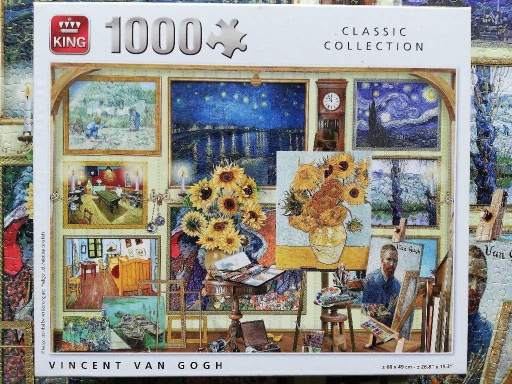 King puzzel 1000 stukjes: Vincent van Gogh, Ophalen of Verzenden, 500 t/m 1500 stukjes, Gebruikt, Legpuzzel