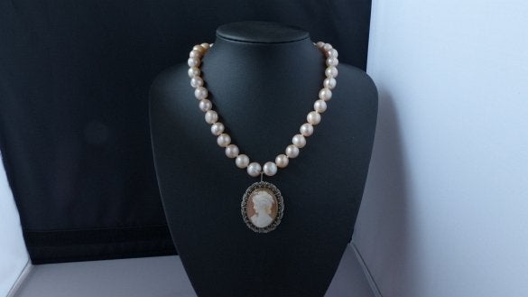 ZOETWATERPAREL ketting/oorhanger-set, Ophalen of Verzenden, Zilver, Overige typen, Met edelsteen