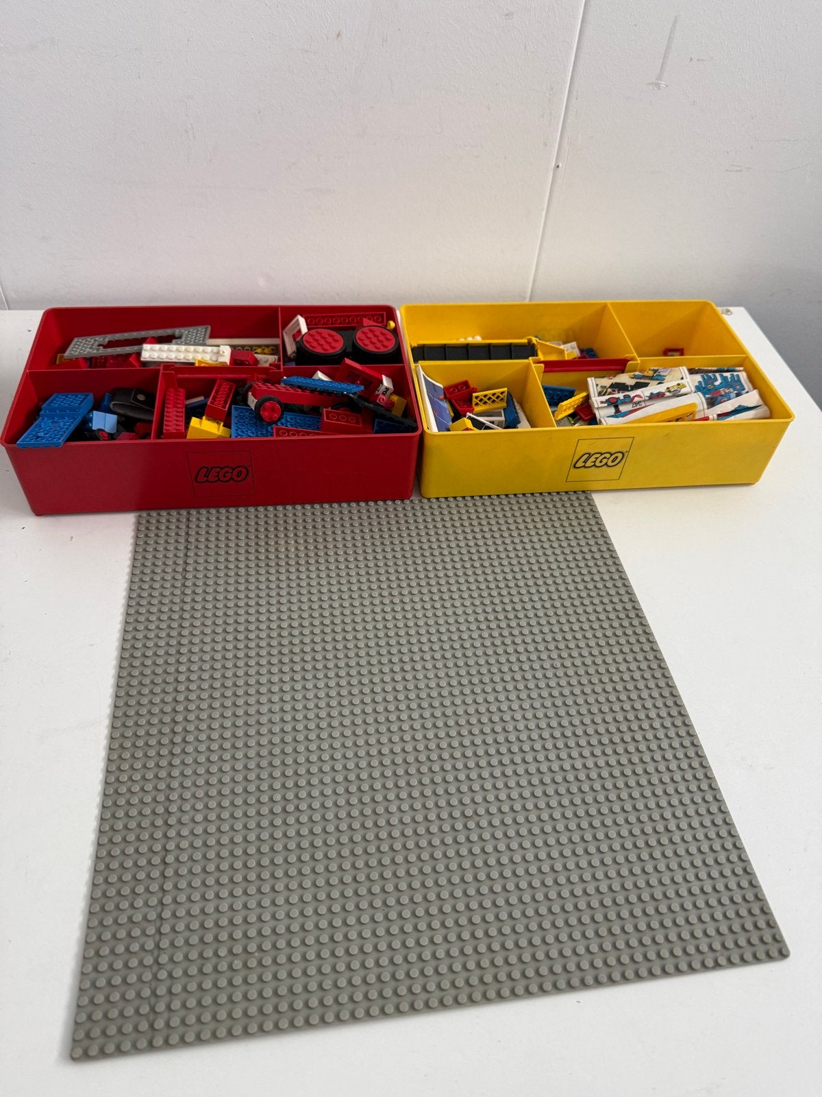 partij LEGO met grondplaat en opbergboxen, Ophalen, Gebruikt, ., Lego
