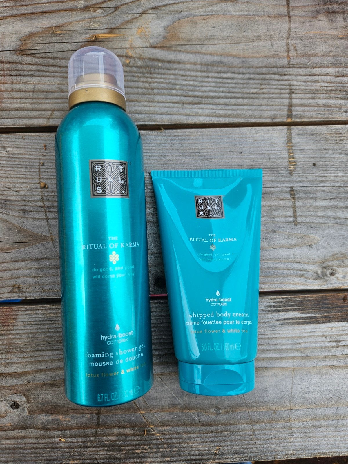 Rituals of karma shower foam en body crème, Ophalen of Verzenden, Nieuw, Bad & Douche